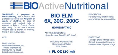 Bio Elm 6x, 30c, 200c (Bani0165 Bio Elm 6x, 30c, 200c 1 23 18)